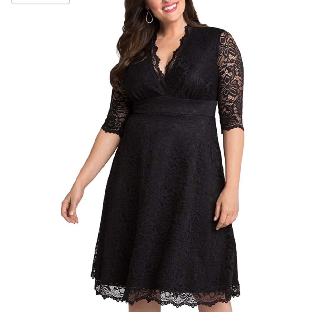 Black Semi Formal Plus Size Sexy Dress